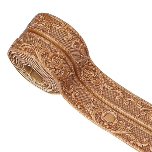 Sockelleistenverkleidung 3 Stück 3D-Wandverkleidungslinie, Sockelleiste, selbstklebende Schaumstoff-Sockelleiste, wasserdichte Fußleiste, Ecke, Taillenlinie, Aufkleber, Bordüre, Heimdekoration(Brown1) von GIYXHU