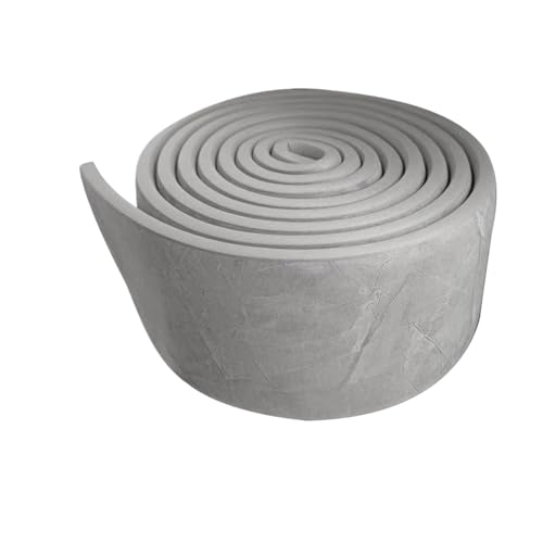Sockelleistenverkleidung 3 Stück Wandverkleidung, Boden-Ecklinien, Sockelleiste, selbstklebende Fußleiste, Wandaufkleber, Wohnzimmer, Heimdekoration, 200 x 8 1,5 cm(Silver Gray) von GIYXHU