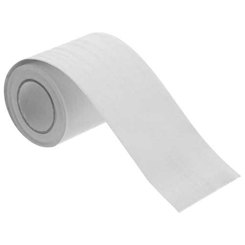 Sockelleistenverkleidung 3 Stück selbstklebende Fußleiste, 5 m, Zierleiste, Wandaufkleber, Hintergrund, Boden, Eck-Sockelleiste, tragbare flexible(White) von GIYXHU