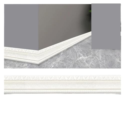 Sockelleistenverkleidung 3 stücke 10 m/Rolle 3D Wand Trim Linie Sockel Bordüre Klebstoff Wasserdicht Baseboard Papiere Aufkleber for Zimmer Dekoration von GIYXHU