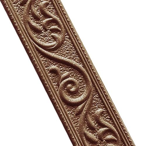 Sockelleistenverkleidung 3 stücke 3D Wand Trim Linie Sockel Bordüre Wasserdichte Rand Aufkleber Selbst-Kleber Baseboard Ecke Hause dekoration(Brown) von GIYXHU