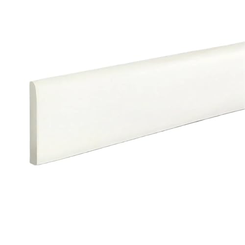 Sockelleistenverkleidung 5 m selbstklebender Fußleisten-Wandaufkleber, dekorativer weicher Draht, Antikollisions-Wandecklinie for Schlafzimmer und Zimmer(White 1.5cm thick,10cm wide) von GIYXHU