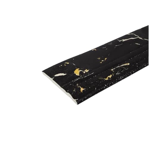 Sockelleistenverkleidung Selbstklebende Fußleiste for Schlafzimmer und Wohnzimmer, dreidimensionale Ecklinie, weicher Wandaufkleber, wasserdichte Taille(L - black gold 3.0M) von GIYXHU
