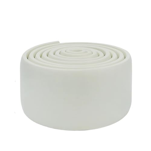 Sockelleistenverkleidung Verdickte Antikollisions-Sockellinie, selbstklebende 3D-wasserdichte Wandaufkleber, Dekoration, Wandverkleidungslinie, Sockelleisten-Bordüren-Dekor(White,1PC (2M)) von GIYXHU