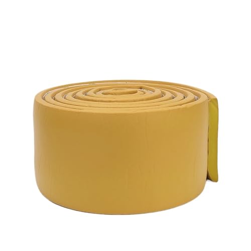 Sockelleistenverkleidung Verdickte Antikollisions-Sockellinie, selbstklebende 3D-wasserdichte Wandaufkleber, Dekoration, Wandverkleidungslinie, Sockelleisten-Bordüren-Dekor(Yellow,3PCS (6M)) von GIYXHU