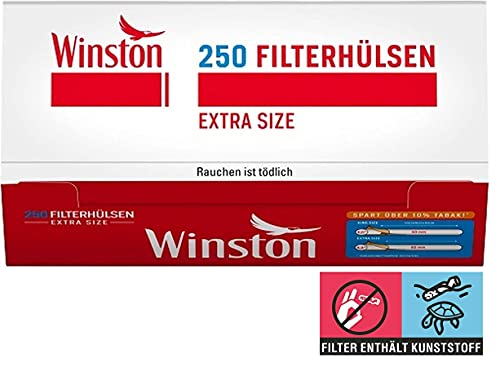 2000 (8x250) Winston EXTRA (Hülsen, Filterhülsen, Zigarettenhülsen) von Gizeh