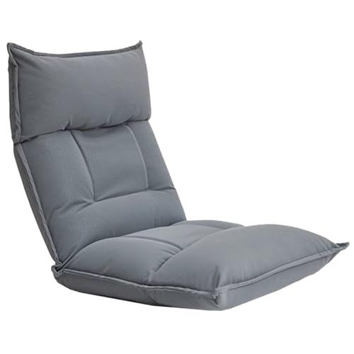 Bodensessel Gaming Mit Rückenlehne Bodenstuhl Faltbar Schlafsessel Mit 42 Verstellbaren Positionen Faules Sofa Meditationsstuhl Fensterstuhl Zum Lesen, Meditieren, Schlafen(Blauw) von GIZNXBA