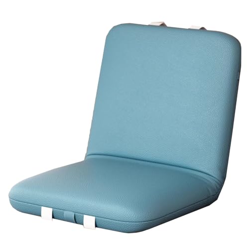 Bodenstuhl Faltbar Schlafsessel Mit 5-Fach Verstellbarer Rückenlehne Faules Sofa Meditationsstuhl Fensterstuhl Für Wohnzimmer, Schlafzimmer Bodensessel Gaming Mit Kissen Zum Lesen(Blauw) von GIZNXBA