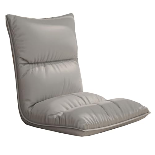 Bodenstuhl Mit Rückenlehne Faltbar Bodensessel Gaming Mit 6 Verstellbaren Positionen Faltbares Schlafsofa Mit Liegefunktion Zum Lesen, Spielen Und Meditieren(Grey) von GIZNXBA