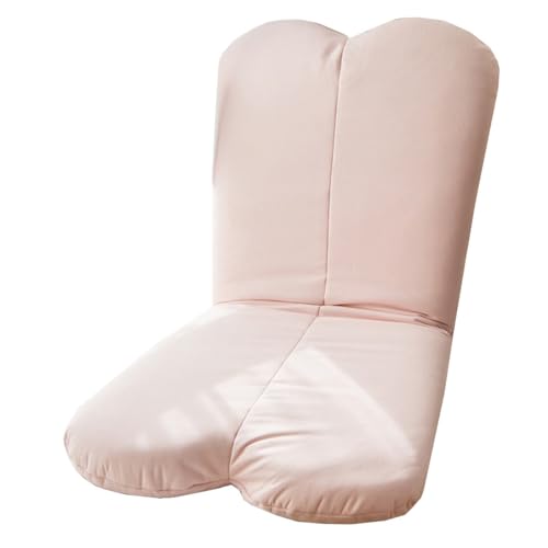 GIZNXBA Bodenstuhl Faltbar Schlafsessel Faules Sofa Meditationsstuhl Fensterstuhl Mit Rückenlehne, 5 Verstellbare Positionen, Bodensessel Erwachsene Bequeme Sofa-Lounge Zum Spielen, Lesen(Roze) von GIZNXBA