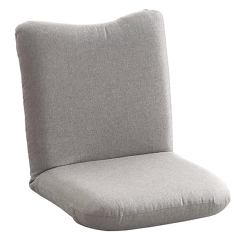 GIZNXBA Bodenstuhl Mit Rückenlehne Faltbar 5 Verstellbare Positionen Bodensessel Gaming Faules Sofa Meditationsstuhl Fensterstuhl Geeignet Zum Lesen, Meditieren Und Entspannen Zu Hause(Grey) von GIZNXBA