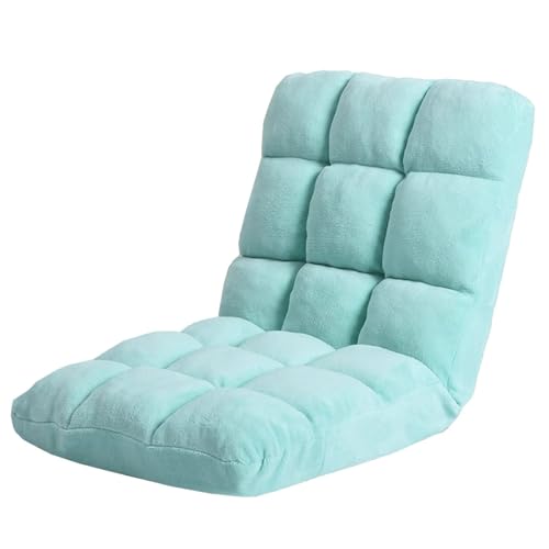 GIZNXBA Bodenstuhl Mit Rückenlehne Faltbar Bodensessel Erwachsene Mit 5 Verstellbaren Positionen Faules Sofa Meditationsstuhl Fensterstuhl Für Erwachsene, Klappbares Sofa Zum Lesen(Blauw) von GIZNXBA