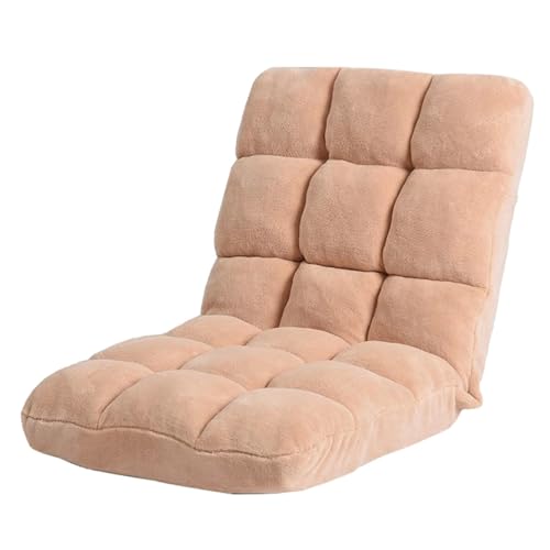 GIZNXBA Bodenstuhl Mit Rückenlehne Faltbar Bodensessel Erwachsene Mit 5 Verstellbaren Positionen Faules Sofa Meditationsstuhl Fensterstuhl Für Erwachsene, Klappbares Sofa Zum Lesen(Khaki) von GIZNXBA