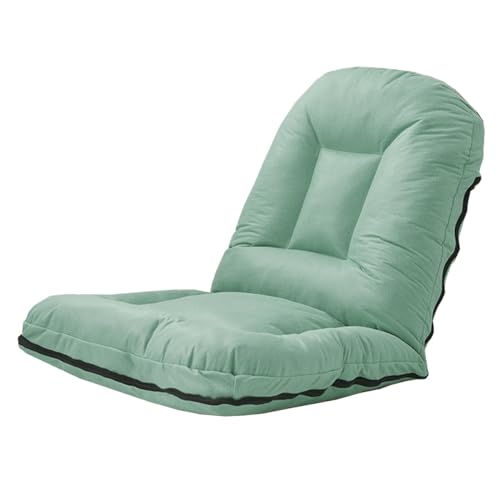 GIZNXBA Bodenstuhl Mit Rückenlehne Faltbar Klappbarer Bodensessel Erwachsene Mit 5 Verstellbaren Positionen, Faules Sofa Meditationsstuhl Fensterstuhl Für Erkerfenster, Außenbereich(Groen) von GIZNXBA