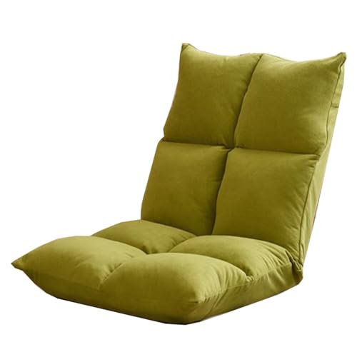 GIZNXBA Bodenstuhl Mit Rückenlehne Faltbar Verstellbarer Bodensessel Gaming Chaiselongue Für Den Innenbereich Mit 6-facher Verstellmöglichkeit Klappbare Lazy-Sofasessel Für Wohnzimmer(Groen) von GIZNXBA