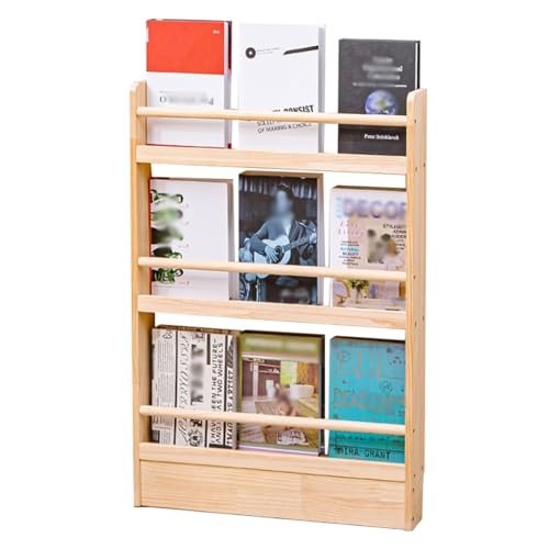 GIZNXBA Bücherregal Schmal 3-stöckiges Bücher Regal Schrank Für Bücher Und Spielzeug, Platzsparendes Freistehendes Eckregal Für Schlafzimmer, Wohnzimmer, Küche(60cm) von GIZNXBA