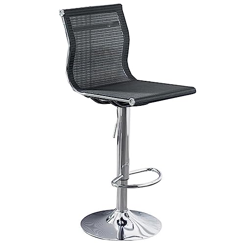 GIZNXBA Drehbare Barhocker Mit Netzrückenlehne Barstuhl Höhenverstellbar In Thekenhöhe Mit Fußstütze Moderne Tresenhocker Küche Aus Metall Für Zu Hause Kneipe(Black) von GIZNXBA