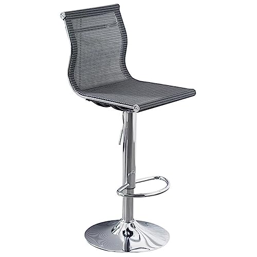 GIZNXBA Drehbare Barhocker Mit Netzrückenlehne Barstuhl Höhenverstellbar In Thekenhöhe Mit Fußstütze Moderne Tresenhocker Küche Aus Metall Für Zu Hause Kneipe(Grey) von GIZNXBA