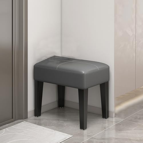 GIZNXBA Eingangsbereich Hocker Moderne Waschtischbank Ottomane Pouf Kompakte Fußstütze Moderne Schuhbank Moderner Gepolsterter Sitz Kleiner Tritthocker Für Wohnzimmer(Dark Gray) von GIZNXBA