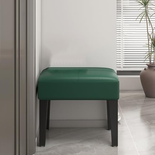 GIZNXBA Eingangsbereich Hocker Moderne Waschtischbank Ottomane Pouf Kompakte Fußstütze Moderne Schuhbank Moderner Gepolsterter Sitz Kleiner Tritthocker Für Wohnzimmer(Groen) von GIZNXBA