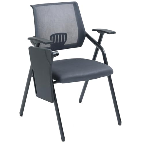 GIZNXBA Ergonomische Bürostühle Mit Schreibtisch Für Erwachsene Klappbarer Computerstuhl Aus Netzgewebe Mit Getränkehalter Metallrahmen-Konferenzstuhl Für Studenten Für Konferenzräume(Gray B) von GIZNXBA