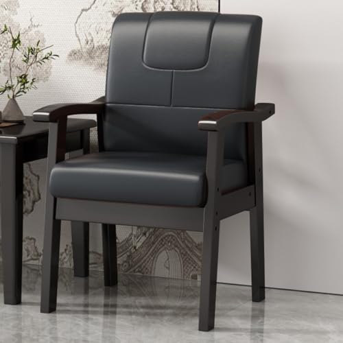 GIZNXBA Esszimmerstühl Mit Armlehne Bürostuhl Mit Hoher Rückenlehne Und Armlehnen Aus Leder Polsterstuhl Esszimmer Mit Rückenlehne Küchenstuhl Holz Für Schlafzimmer Und Esszimmer(Black C) von GIZNXBA