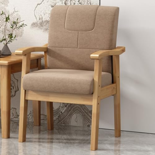 GIZNXBA Esszimmerstühl Mit Armlehne Bürostuhl Mit Hoher Rückenlehne Und Armlehnen Aus Leder Polsterstuhl Esszimmer Mit Rückenlehne Küchenstuhl Holz Für Schlafzimmer Und Esszimmer(Brown C) von GIZNXBA