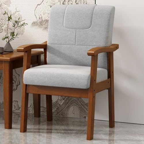 GIZNXBA Esszimmerstühl Mit Armlehne Bürostuhl Mit Hoher Rückenlehne Und Armlehnen Aus Leder Polsterstuhl Esszimmer Mit Rückenlehne Küchenstuhl Holz Für Schlafzimmer Und Esszimmer(Gray A) von GIZNXBA