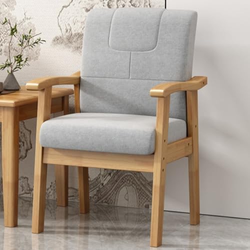 GIZNXBA Esszimmerstühl Mit Armlehne Bürostuhl Mit Hoher Rückenlehne Und Armlehnen Aus Leder Polsterstuhl Esszimmer Mit Rückenlehne Küchenstuhl Holz Für Schlafzimmer Und Esszimmer(Gray B) von GIZNXBA