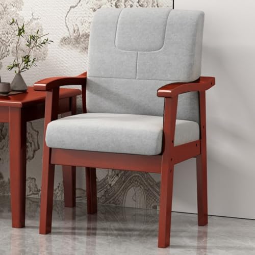 GIZNXBA Esszimmerstühl Mit Armlehne Bürostuhl Mit Hoher Rückenlehne Und Armlehnen Aus Leder Polsterstuhl Esszimmer Mit Rückenlehne Küchenstuhl Holz Für Schlafzimmer Und Esszimmer(Gray C) von GIZNXBA