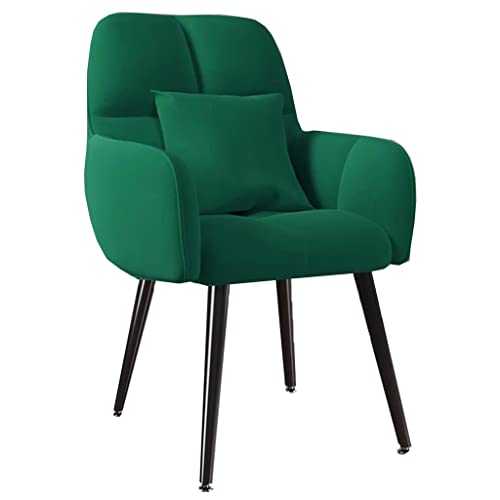 GIZNXBA Esszimmerstühle Samt Polsterstuhl Esszimmer Küchenstuhl Mit Armlehne Esszimmerstühl Mit Armlehne Metall Beine Seite Stühle Für Schlafzimmer Sessel Club Gast Gepolstert Stuhl(/Green A) von GIZNXBA