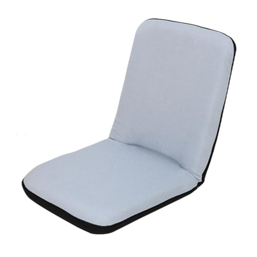 GIZNXBA Faules Sofa Meditationsstuhl Fensterstuhl Mit 5-Fach Verstellbarer Rückenlehne Bodenstuhl Faltbar Schlafsessel Zum Lesen Bodensessel Erwachsene Für Wohnzimmer(Blauw) von GIZNXBA