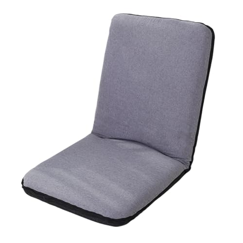 GIZNXBA Faules Sofa Meditationsstuhl Fensterstuhl Mit 5-Fach Verstellbarer Rückenlehne Bodenstuhl Faltbar Schlafsessel Zum Lesen Bodensessel Erwachsene Für Wohnzimmer(Grey A) von GIZNXBA