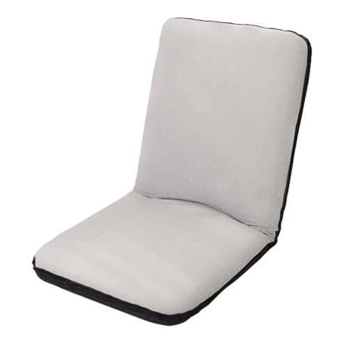 GIZNXBA Faules Sofa Meditationsstuhl Fensterstuhl Mit 5-Fach Verstellbarer Rückenlehne Bodenstuhl Faltbar Schlafsessel Zum Lesen Bodensessel Erwachsene Für Wohnzimmer(Grey B) von GIZNXBA