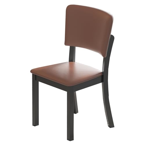 GIZNXBA Gepolsterte Esszimmerstühle Küchenstuhl Mit Hoher Rückenlehne Und Holzbeinen Moderner Lederakzentstuhl Für Das Wohnzimmer Armlehnenlose Beistellstühle Für Restaurants(Bruin) von GIZNXBA