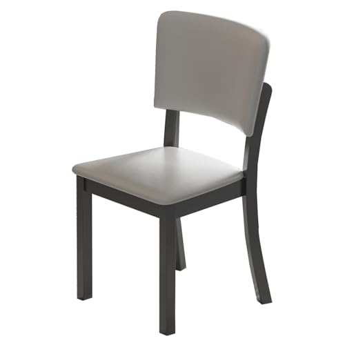 GIZNXBA Gepolsterte Esszimmerstühle Küchenstuhl Mit Hoher Rückenlehne Und Holzbeinen Moderner Lederakzentstuhl Für Das Wohnzimmer Armlehnenlose Beistellstühle Für Restaurants(Gray A) von GIZNXBA
