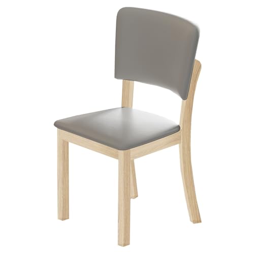 GIZNXBA Gepolsterte Esszimmerstühle Küchenstuhl Mit Hoher Rückenlehne Und Holzbeinen Moderner Lederakzentstuhl Für Das Wohnzimmer Armlehnenlose Beistellstühle Für Restaurants(Gray B) von GIZNXBA