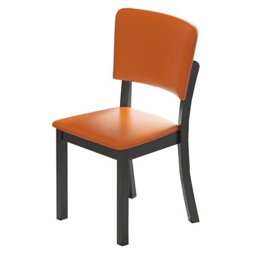 GIZNXBA Gepolsterte Esszimmerstühle Küchenstuhl Mit Hoher Rückenlehne Und Holzbeinen Moderner Lederakzentstuhl Für Das Wohnzimmer Armlehnenlose Beistellstühle Für Restaurants(Orange) von GIZNXBA