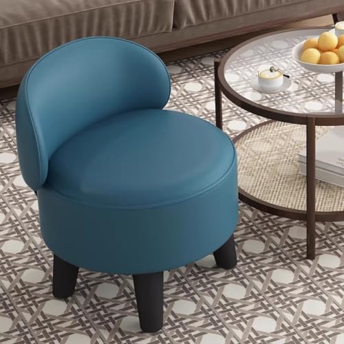 GIZNXBA Gepolsterte Ottomane-Fußstütze 360-Grad-Drehung Pouf Hocker Für Sofa Leder Pouf Fußhocker Mit Rückenlehne Für Wohnzimmer, Schlafzimmer, Eingangsbereich(Groen,A) von GIZNXBA