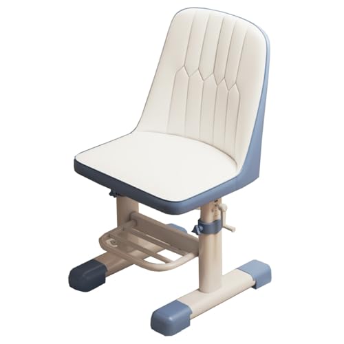 GIZNXBA Höhenverstellbarer Kinder-Schreibtischstuhl Ohne Rollen Für Jungen Und Mädchen Kinder-Arbeitsstühle Für Zu Hause Mit Ergonomischer Rückenlehne Für Die Schule(/Blue,A) von GIZNXBA