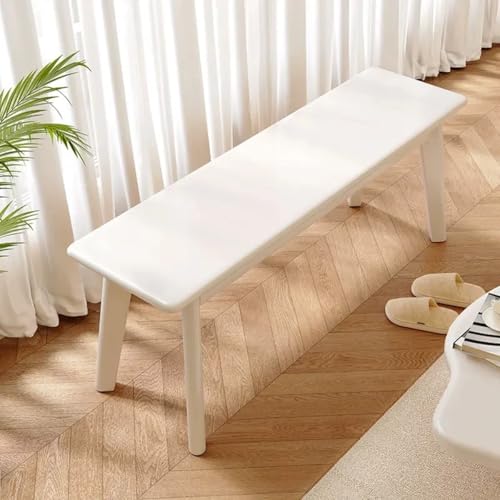 GIZNXBA Holzbank Für Den Eingangsbereich Fußhocker Ottomane Fußstütze Für Sofa Bauernhaus-Schuhregal Akzentbank Für Den Eingangsbereich Flur Esszimmer Wohnzimmer(White,A) von GIZNXBA