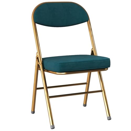 GIZNXBA Klappbarer Bürostuhl Mit Ergonomischer Rückenlehne Stapelbare Konferenzraumstühle Mit Metallgestell Tragbare Klappstühle Bürostuhl Für Gäste, Empfang Und Besprechungen(Blue A) von GIZNXBA
