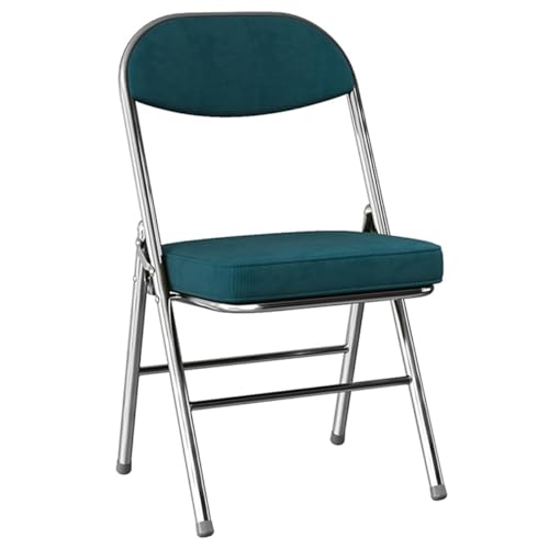 GIZNXBA Klappbarer Bürostuhl Mit Ergonomischer Rückenlehne Stapelbare Konferenzraumstühle Mit Metallgestell Tragbare Klappstühle Bürostuhl Für Gäste, Empfang Und Besprechungen(Blue B) von GIZNXBA