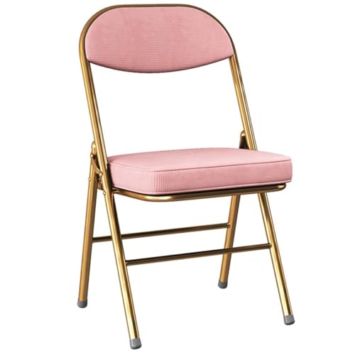 GIZNXBA Klappbarer Bürostuhl Mit Ergonomischer Rückenlehne Stapelbare Konferenzraumstühle Mit Metallgestell Tragbare Klappstühle Bürostuhl Für Gäste, Empfang Und Besprechungen(Pink A) von GIZNXBA