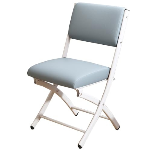 GIZNXBA Klappstühle Mit Gepolstertem Sitz Und Rückenlehne Klappbarer Küchenstuhl Aus Metallstahl Stapelbarer Gaststuhl Für Den Innen- Und Außenbereich(/Blue,B) von GIZNXBA
