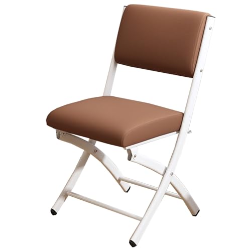 GIZNXBA Klappstühle Mit Gepolstertem Sitz Und Rückenlehne Klappbarer Küchenstuhl Aus Metallstahl Stapelbarer Gaststuhl Für Den Innen- Und Außenbereich(/Brown,B) von GIZNXBA