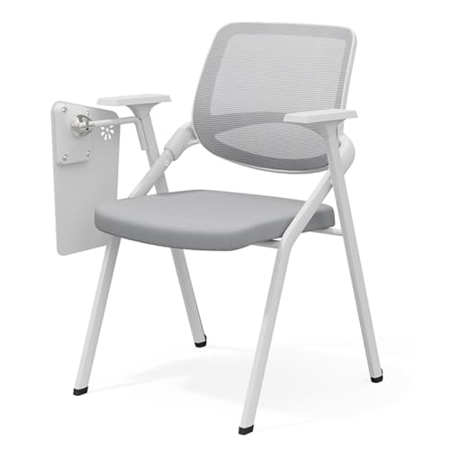 GIZNXBA Klappstühle Mit Netzrückenlehne Und Rollen Für Das Homeoffice Polsterung Besucherempfangsstuhl Schulung Konferenz Wartezimmer Für Den Innen- Und Außenbereich(Gray A) von GIZNXBA