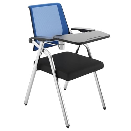 GIZNXBA Klappstuhl Aus Netzgewebe Mit Armlehnen Stapelbare Besucherstühle Für Büros Klappbare Konferenzstühle Mit Armlehnen Und Lendenwirbelstütze(Blue B,1pcs) von GIZNXBA
