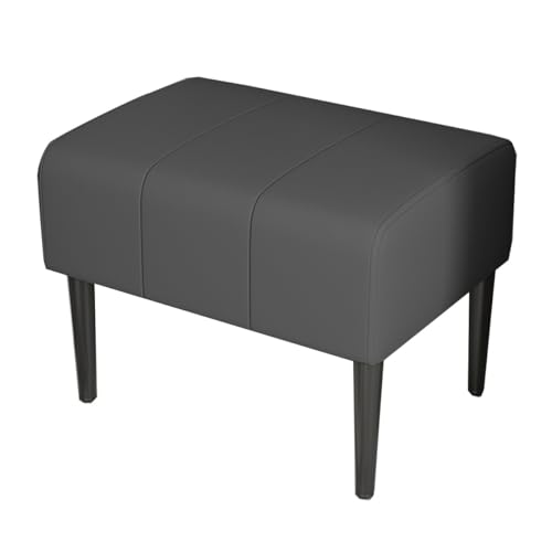 GIZNXBA Kleiner Fußhocker Gepolstert Für Das Wohnzimmer Rechteckiger Sitzhocker Pouf Hocker Für Die Couch Mit Holzbeinen Schuhbank Für Den Schlafzimmer, Eingangsbereich(Gray C,60cm) von GIZNXBA