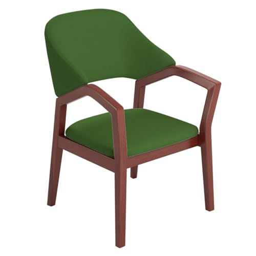 GIZNXBA Küchen-Esszimmerstühle Mit Gepolstertem Sitz Gepolsterte Sessel Mit Holzbeinen Küchenstuhl Mit Armlehne Für Das Büro Moderner Empfangsraum-Beistellstuhl Für Das Wohnzimmer(Groen,A) von GIZNXBA